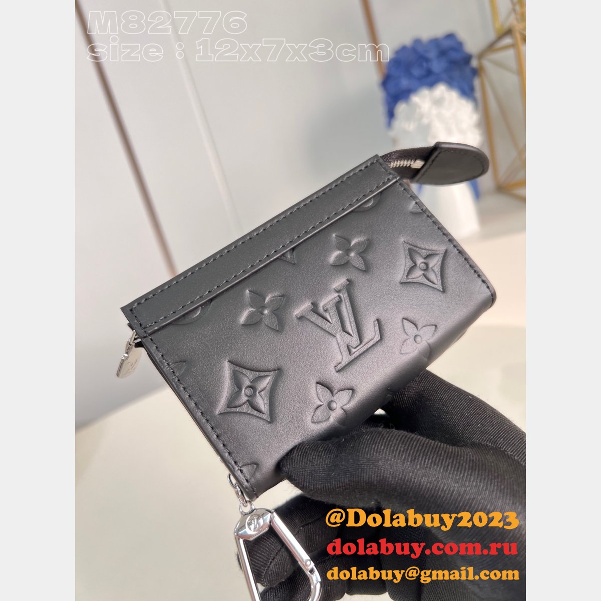 Key Pouch Voyage Monogram Eclipse M82776 Louis Vuitton Replica Bag