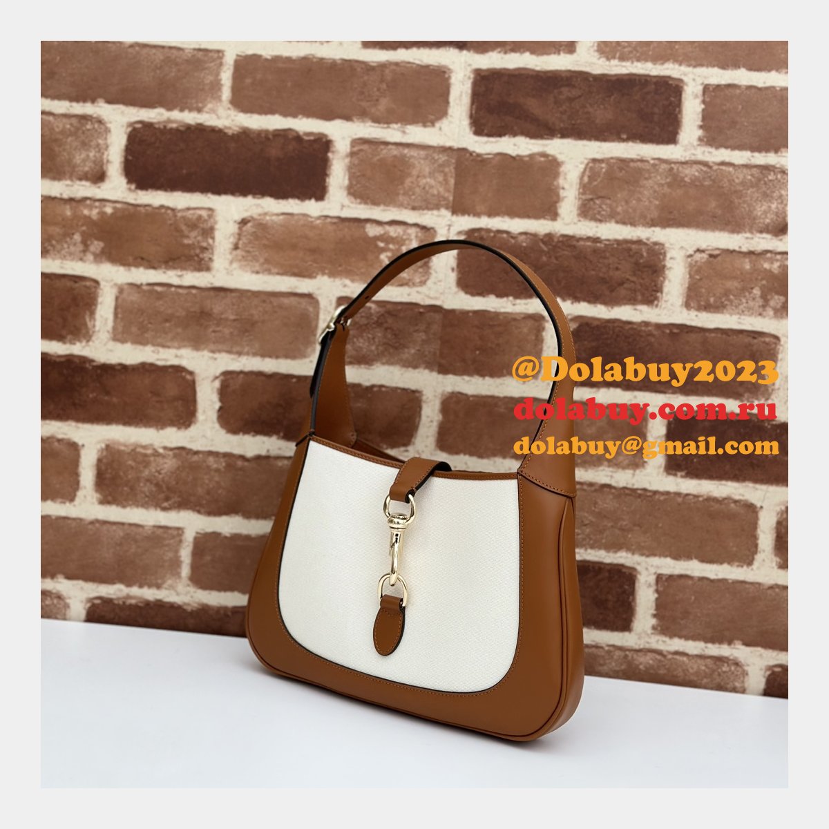 Replcia 782849 Fashion Gucci Jackie Half Moon Shoulder Copy Bag