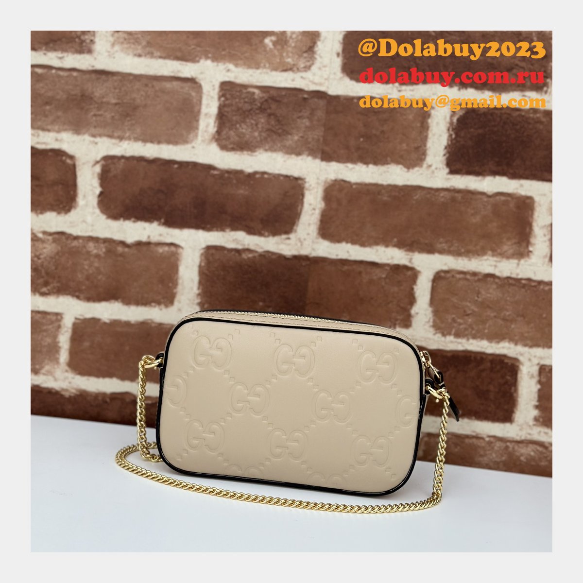 1:1 mirror G*u*i gg super mini shoulder duplicate 781554 bag