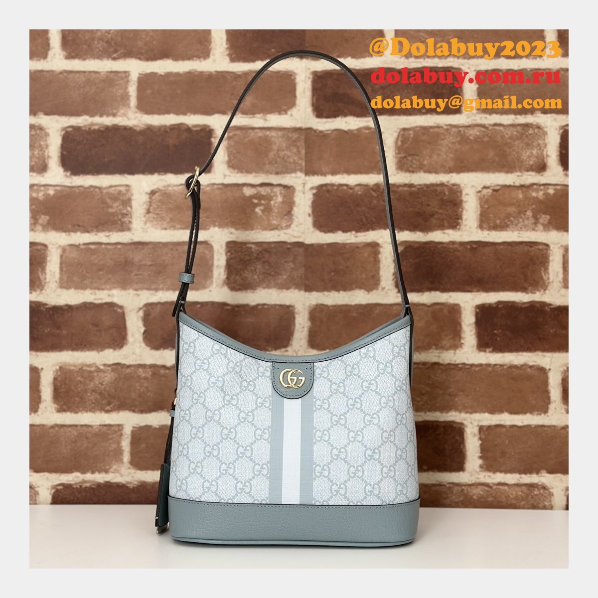 Ophidia Gucci Knockoff Half Moon 781402 GG Small Shoulder Bag