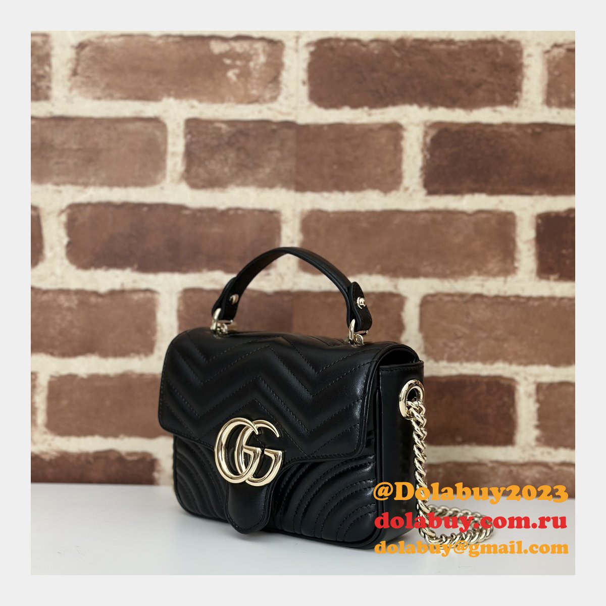 Best GG Marmont Gucci 811238 Top Handle Knockoff Bag