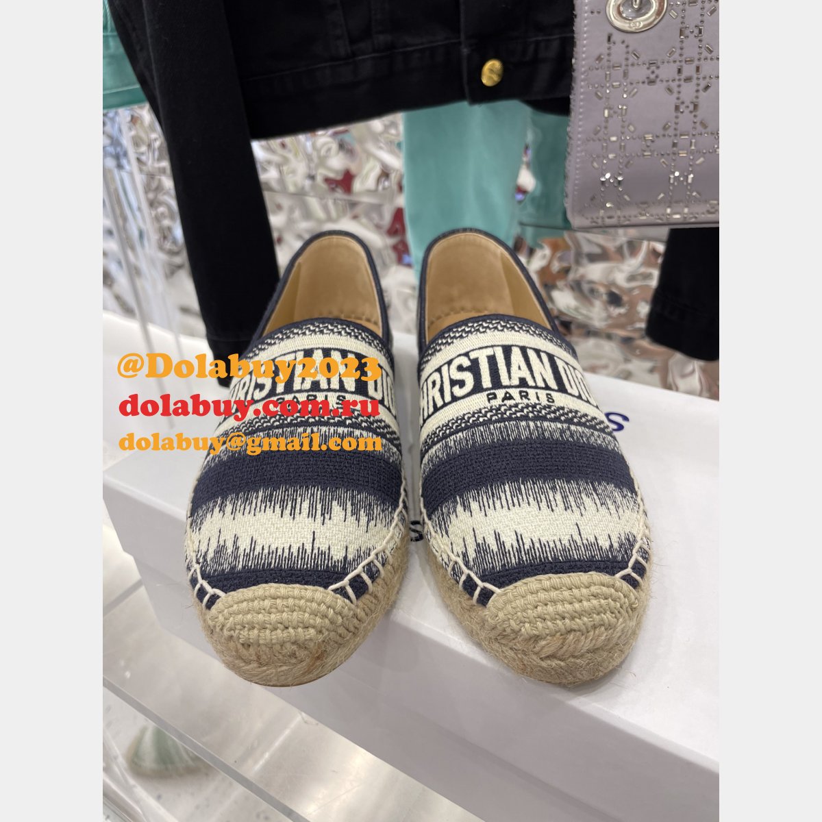 UK Replica Christian Dior Fisherman Embroidery Shoes