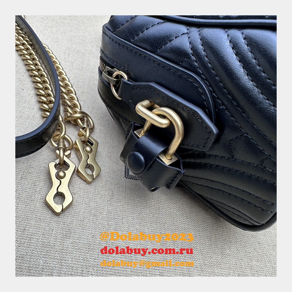 G*u*i top quality gg marmont top handles replica 746319 bag