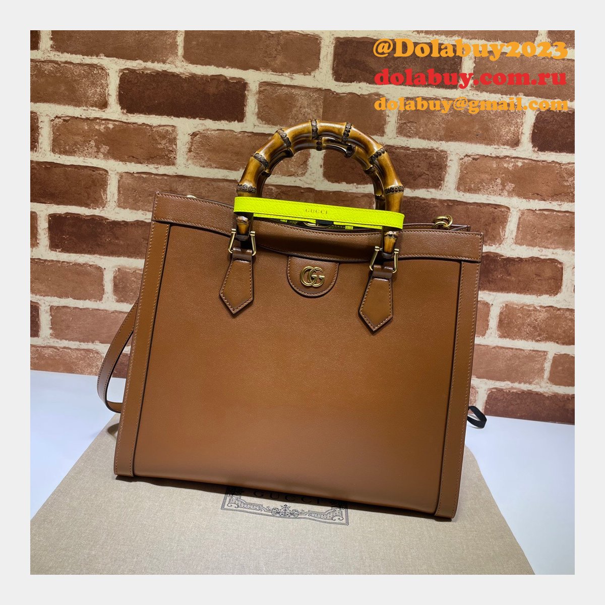 Gucci Best Quality Designer Replica Diana medium tote leather bag