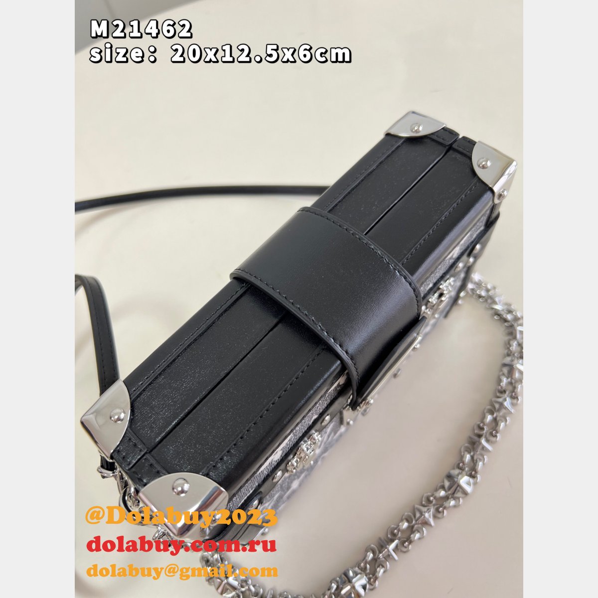 Replica Louis Vuitton M21462 Petite Malle Autres Toiles Monogram Bag