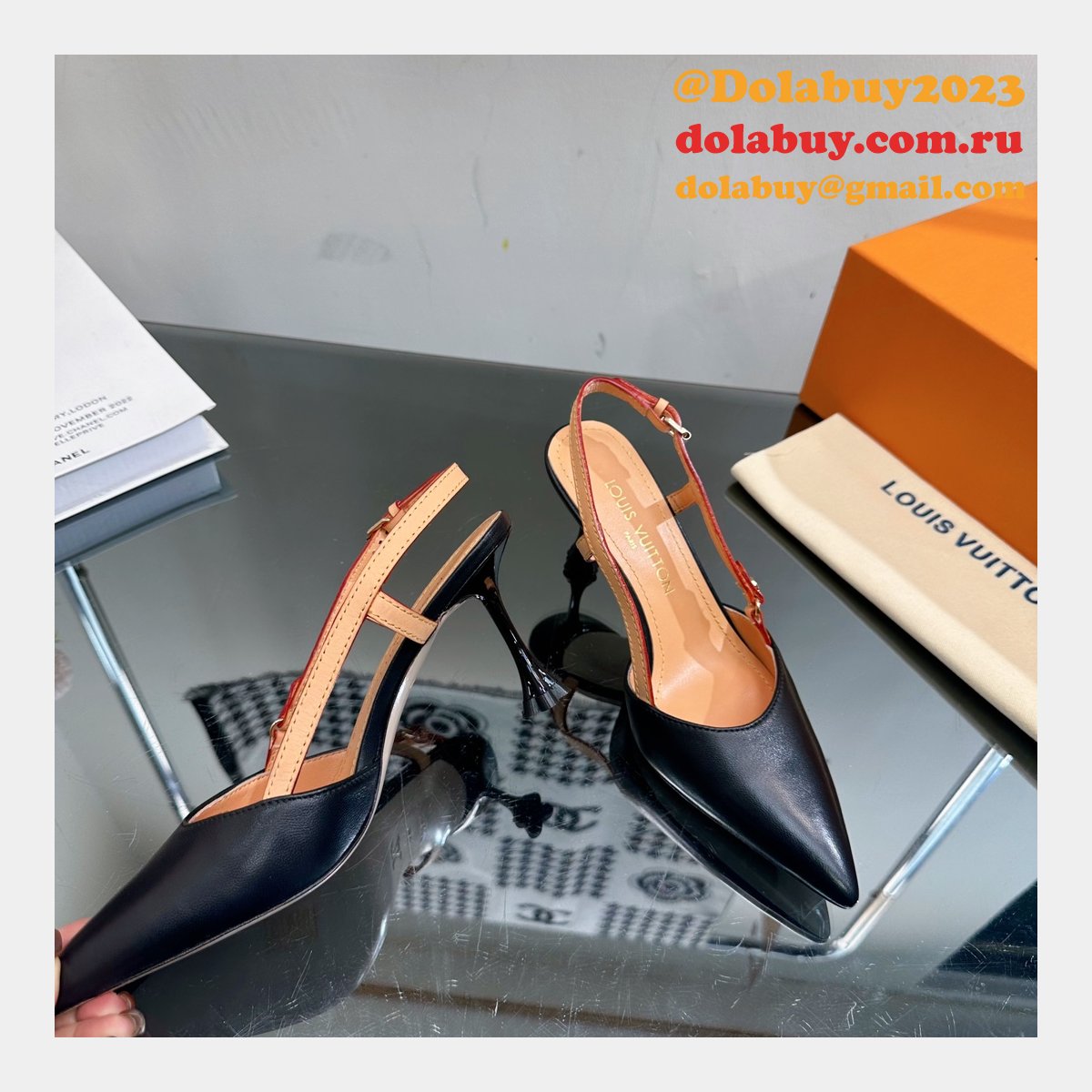 Louis Vuitton 1:1 Mirror Blossom Slingback Pump Shoes