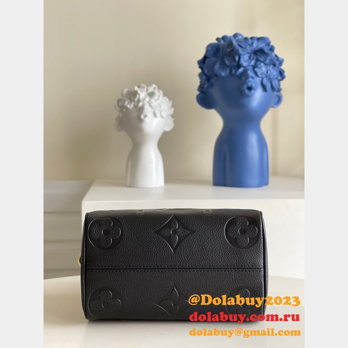AAAA Replica Louis Vuitton M58953 Speedy Bandoulière 20 Monogram Empreinte Black