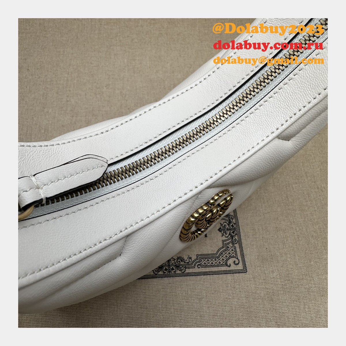 Copy GG Marmont Half-moon-shaped 770983 Perfect Knockoff Bag