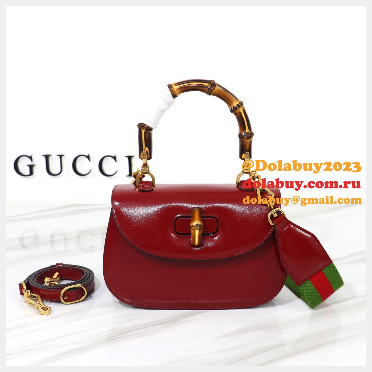 Top Quality Gucci Bamboo 1947 Small Top Handle Bag #675797