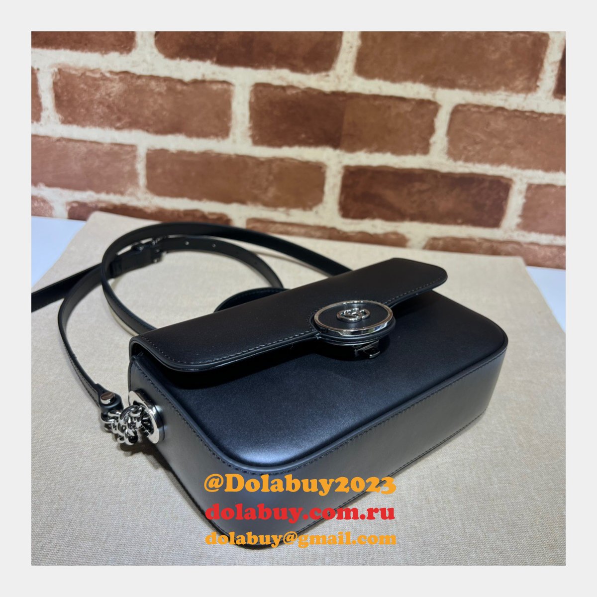 petite gg G*u*i 1:1 mirror shoulder 739722 crossbody fake bag