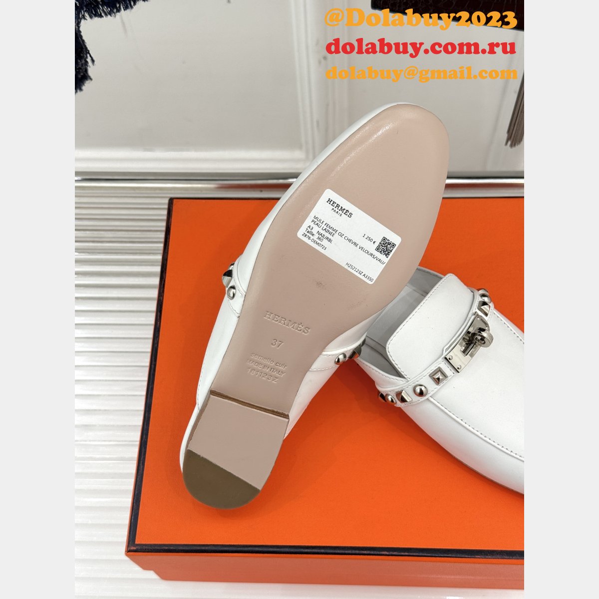 Luxury 7 Star Hermes Kelly Mule Women Shoes