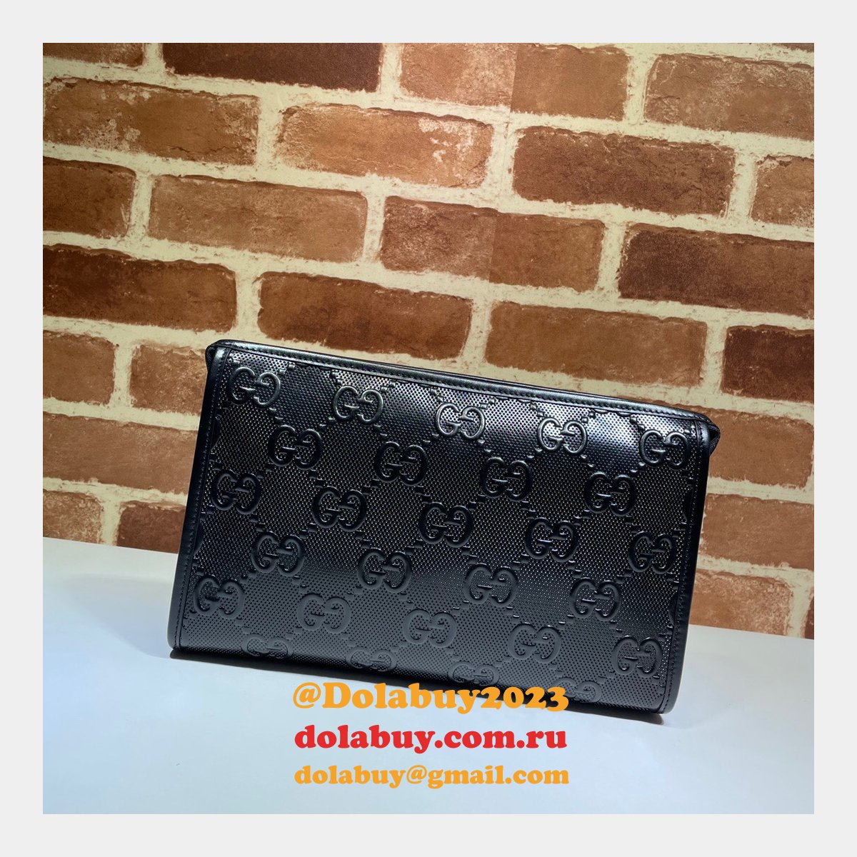 Gucci Replica Black GG embossed mini 625568 bag