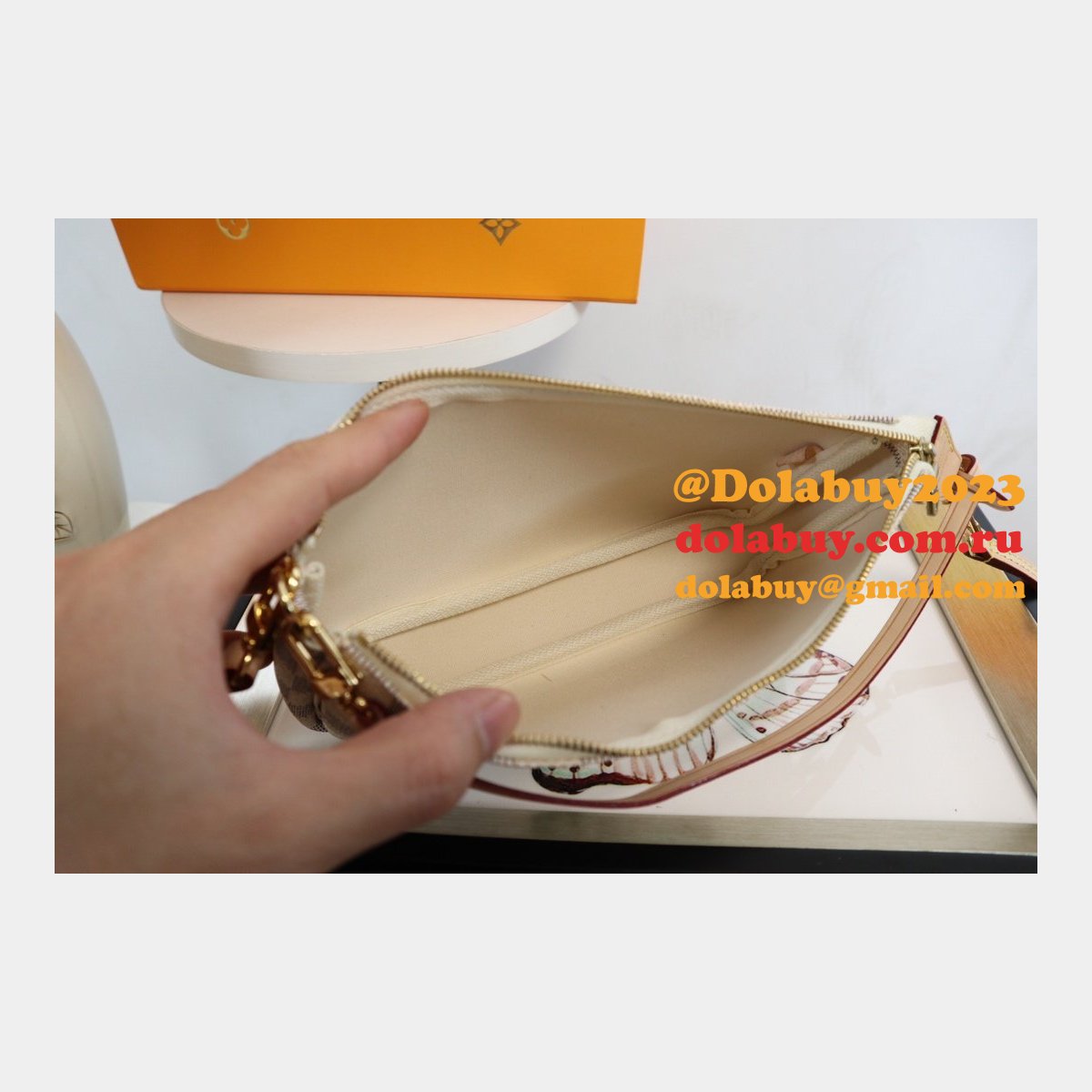 Cheap Auth Louis Vuittons Damier Pochette Accessoires M41207 Bag