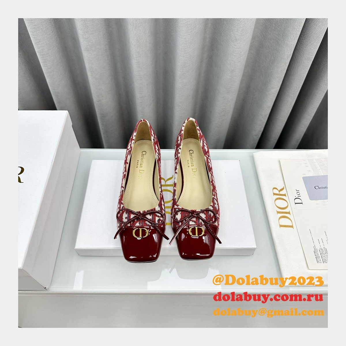 Duplicate DIOR D-Doll BALLET FLAT Designer