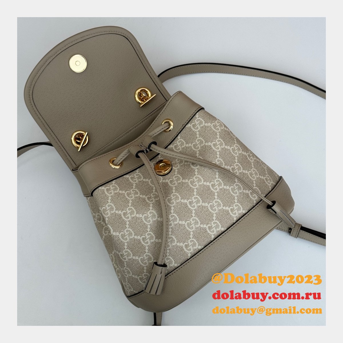 Ophidia Gucci Backpack Ebony Supreme #795221 Replica Handbag