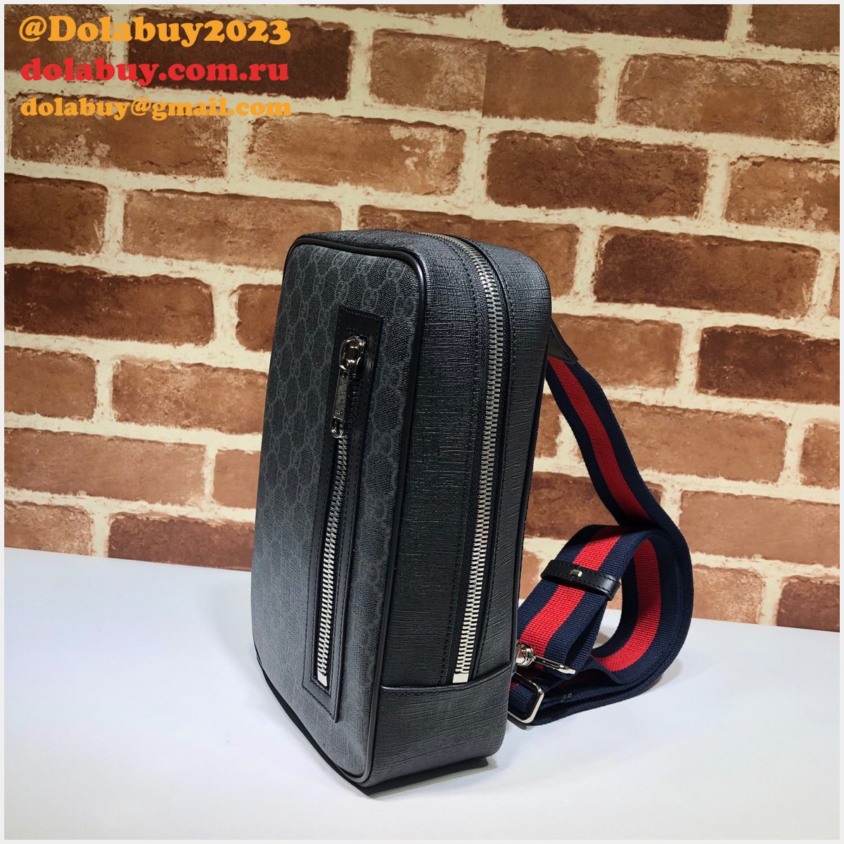 replica aaa+ G*u*i messengers gg black belt purses 478325 gg supreme