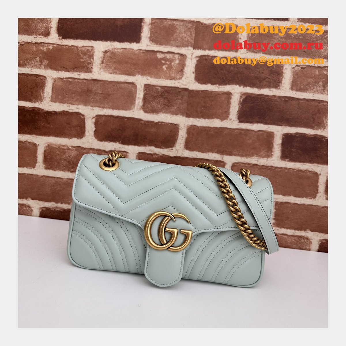 Faux Gucci Matelassé Shoulder GG Marmont Replica Top Bag