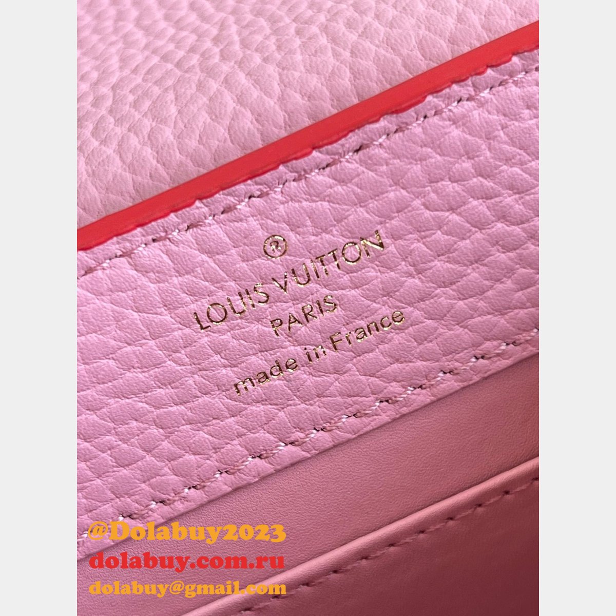 Go Designer Louis Vuitton Replica Capucines M20513 Red Bag