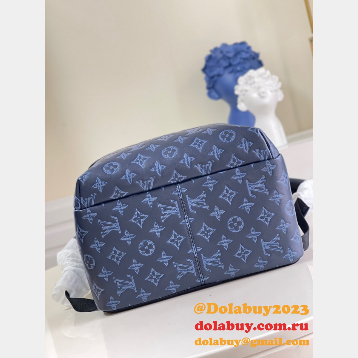 Louis Vuitton 7 Star Sprinter Backpack Monogram Shadow M45728 Blue Bags