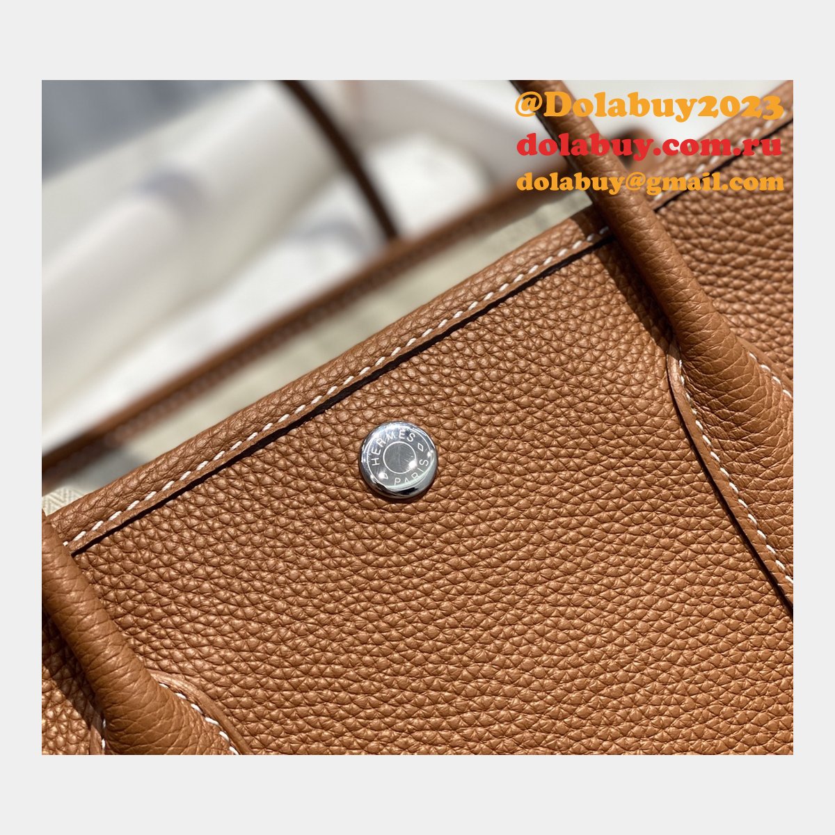 Hermes Garden Party Brown Designer Replica Handbags