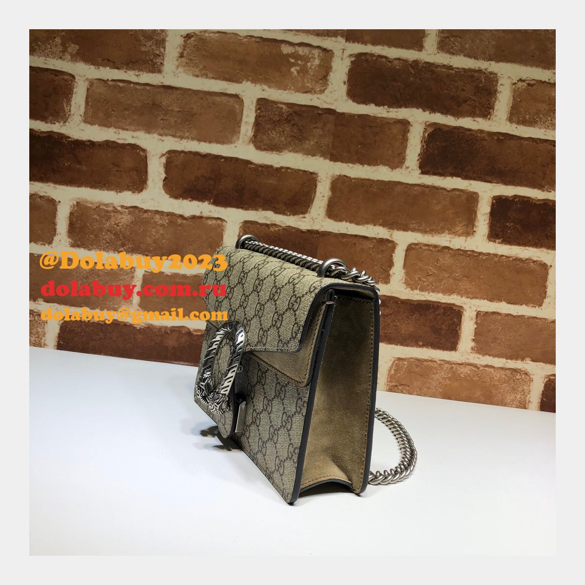 G*u*i high quality 421970 dionysus gg supreme mini beige bag