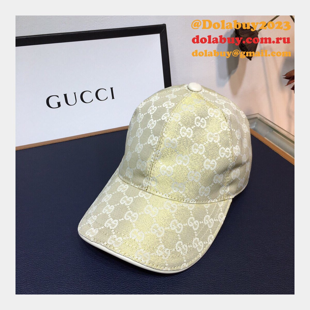 Replica Gucci Cowhide leather adjustment strap hats