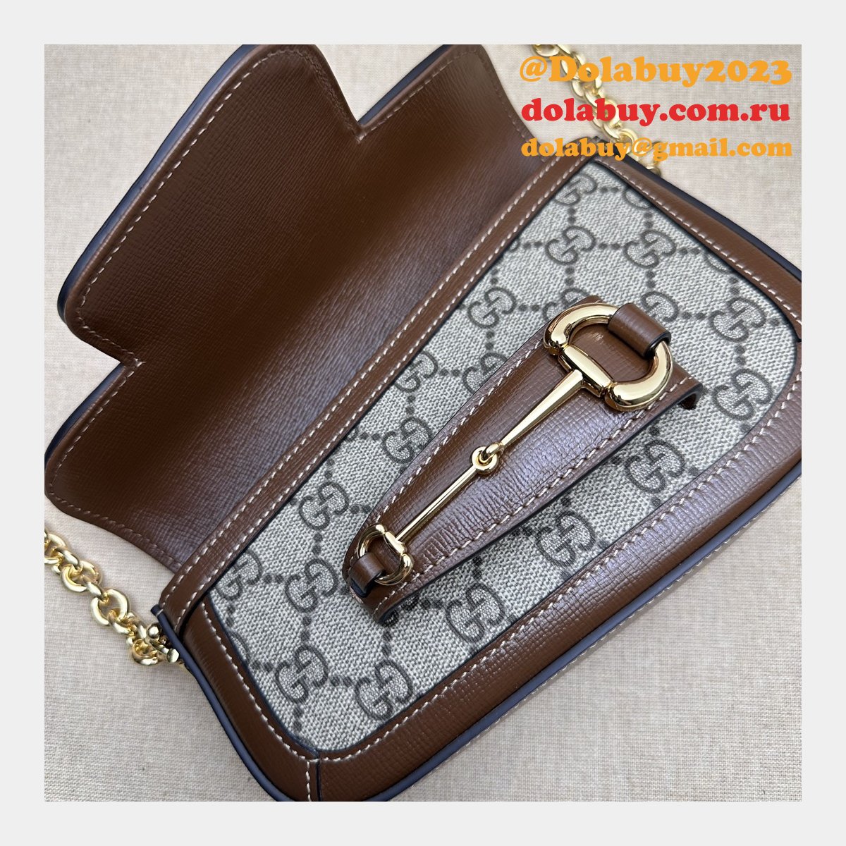 Horsebit Shoulder Gucci Perfect 1955 774209 Fashion Brown Bag