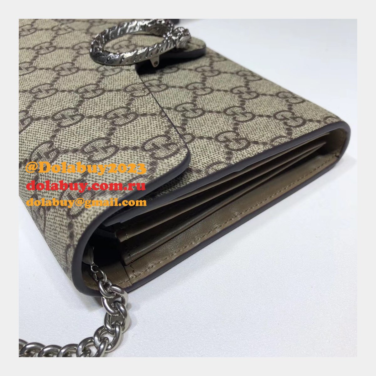 Best Luxury Dionysus GG Supreme chain wallet 401231