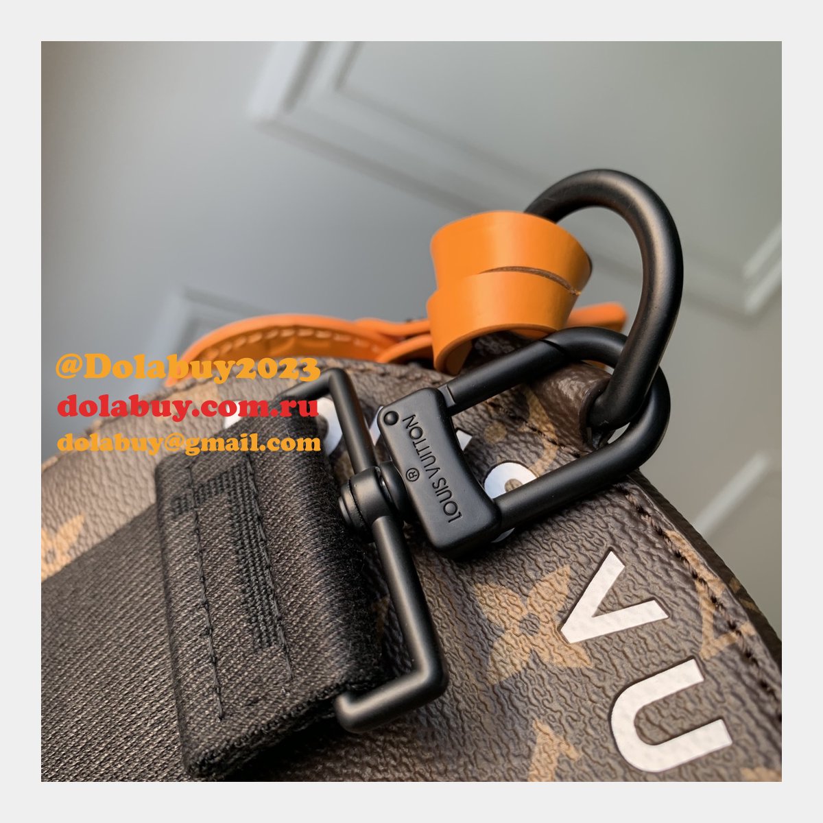 Soft Polochon Louis Vuitton Replica M46691 Monogram Macassar Canvas