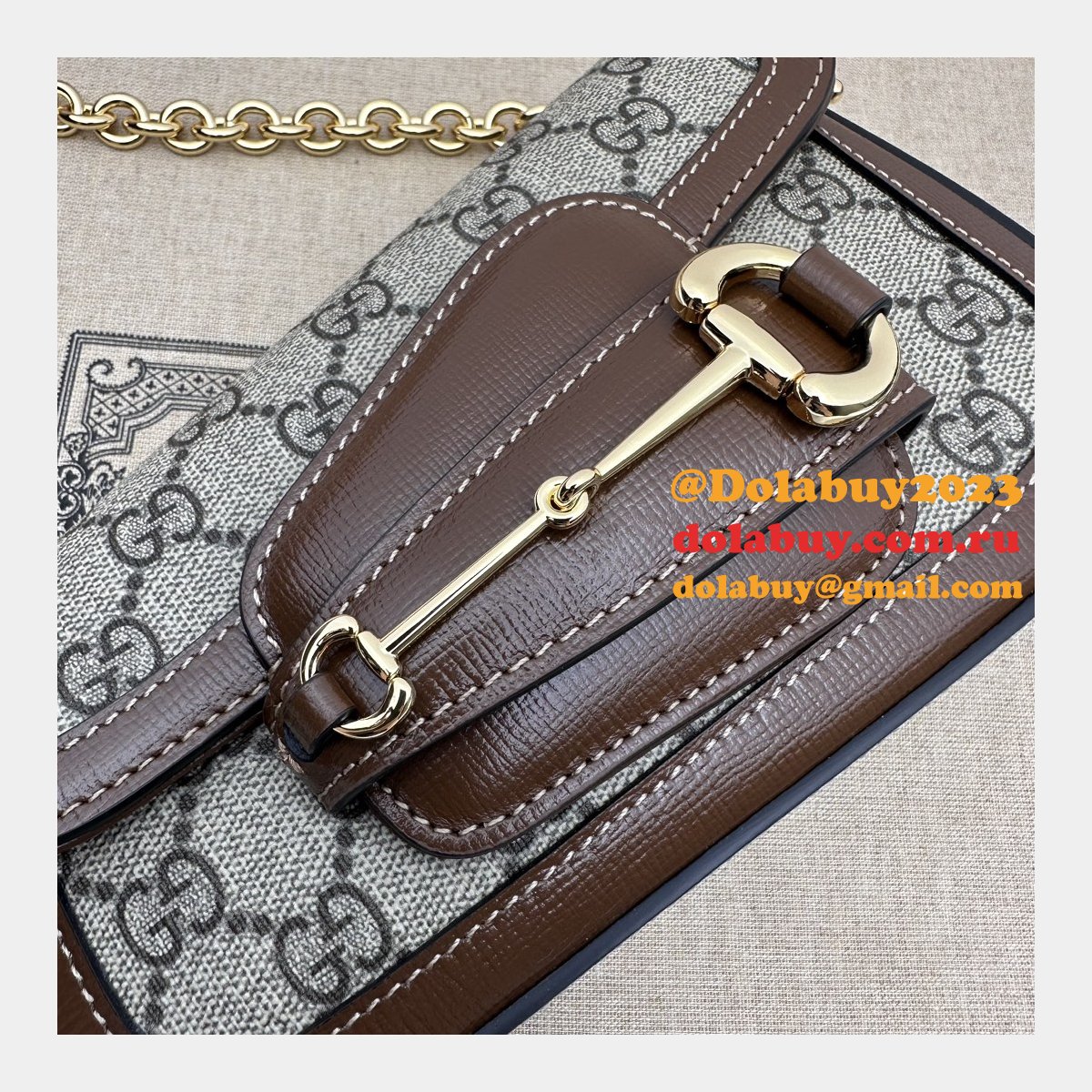 Horsebit Shoulder Gucci Perfect 1955 774209 Fashion Brown Bag