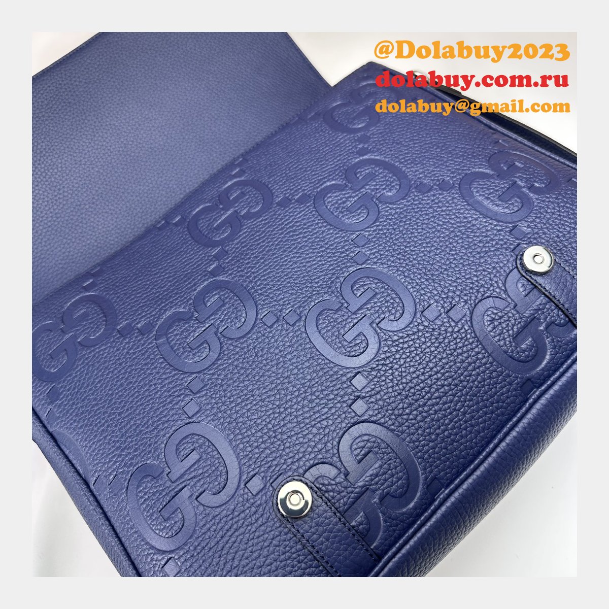 Jumbo Gucci Inspired GG 1:1 Mirror Messenger 760234 Blue Bag