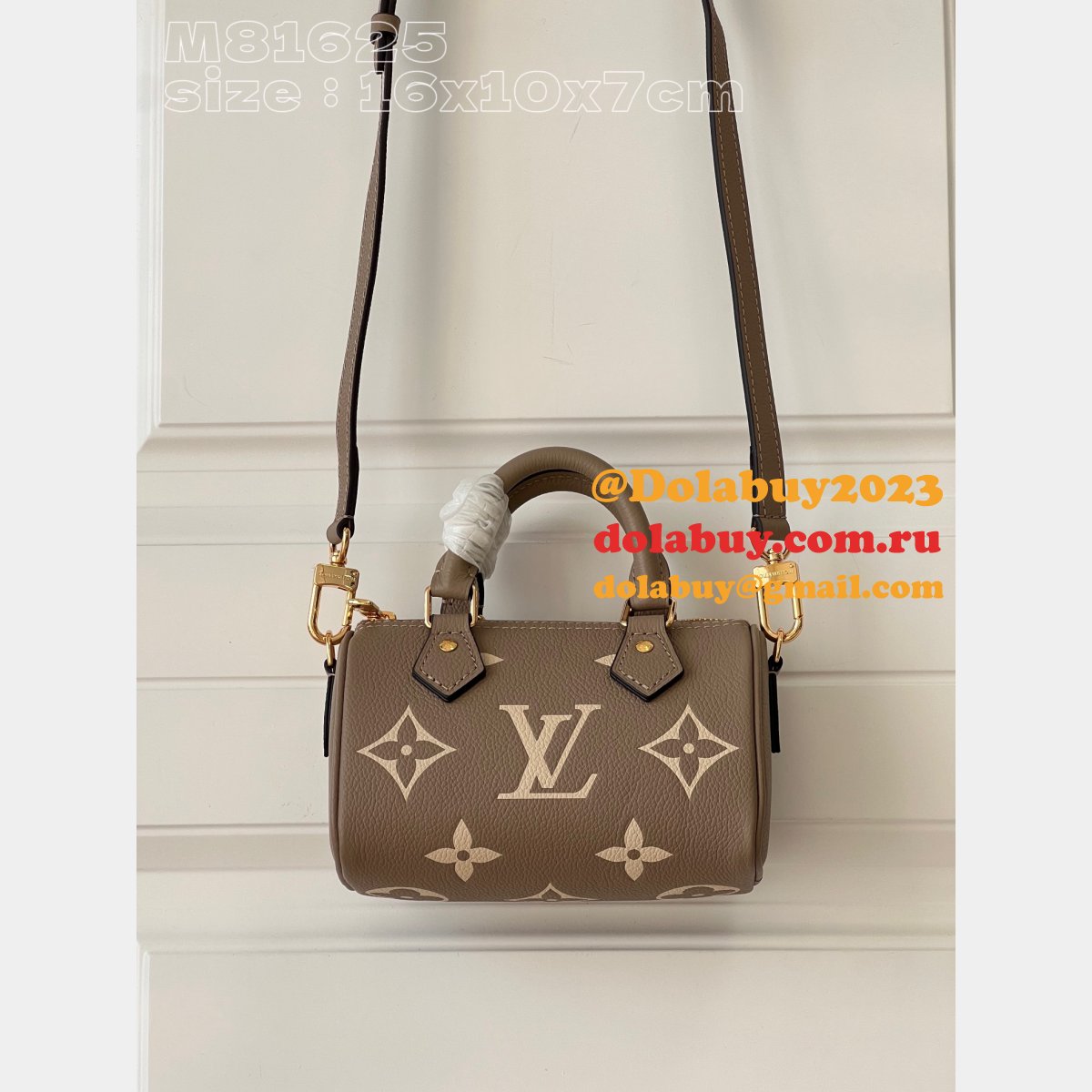 Nano Speedy Dove/Cream M81625 Designer Replica Louis Vuitton Bag