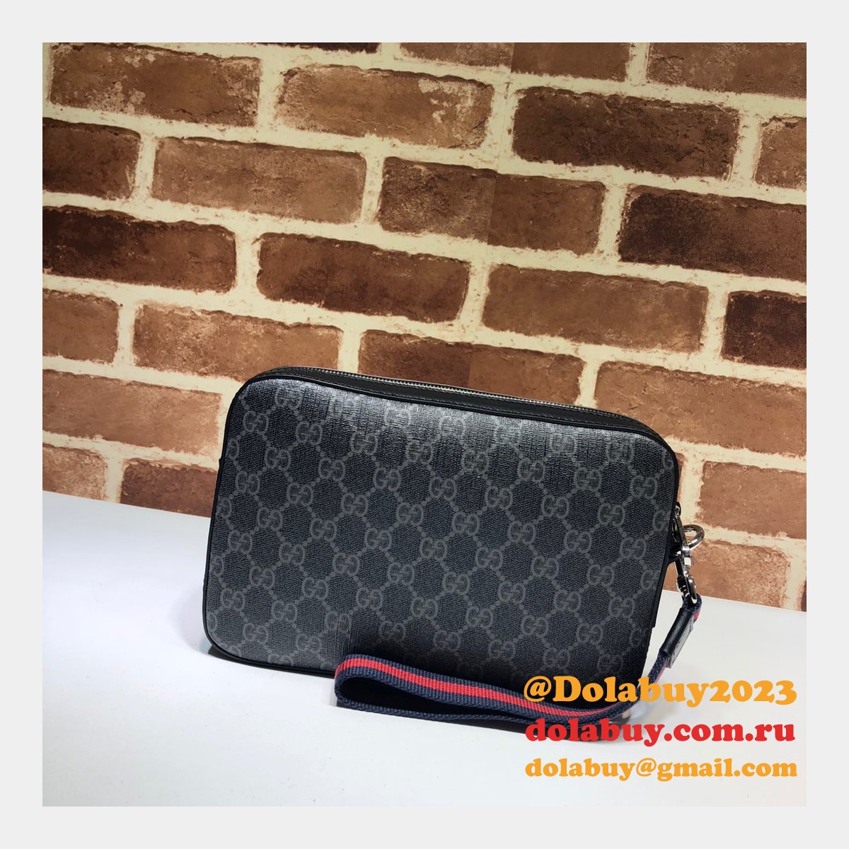 Designer GG Black Mens Top Quality 495562 Gucci Replica Bag