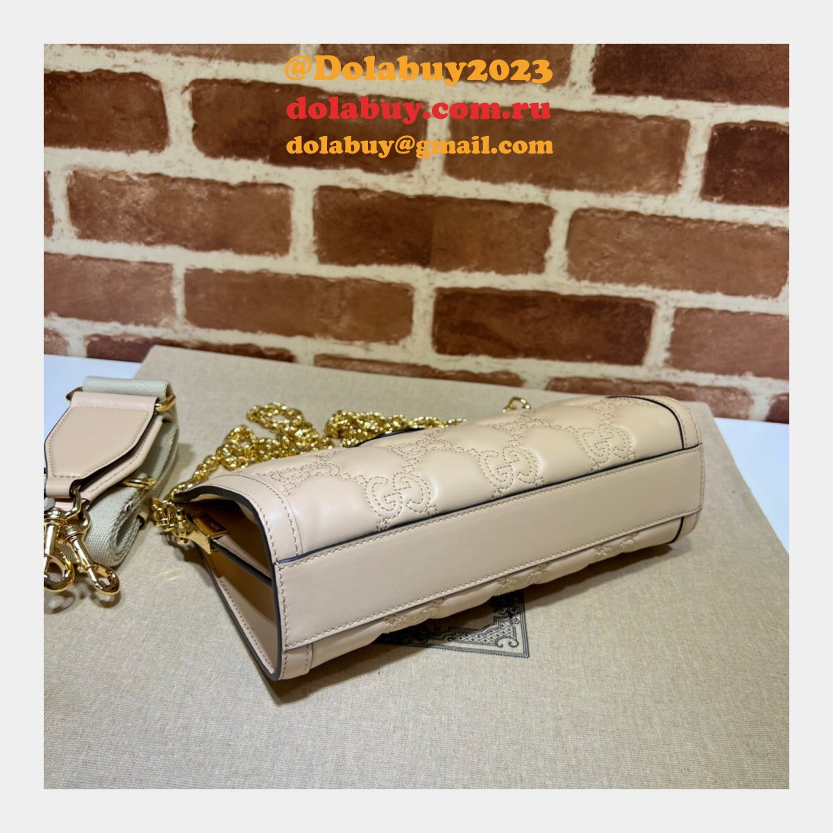 1:1 replica G*u*i 702200 gg matelassé leather shoulder bag designer bags