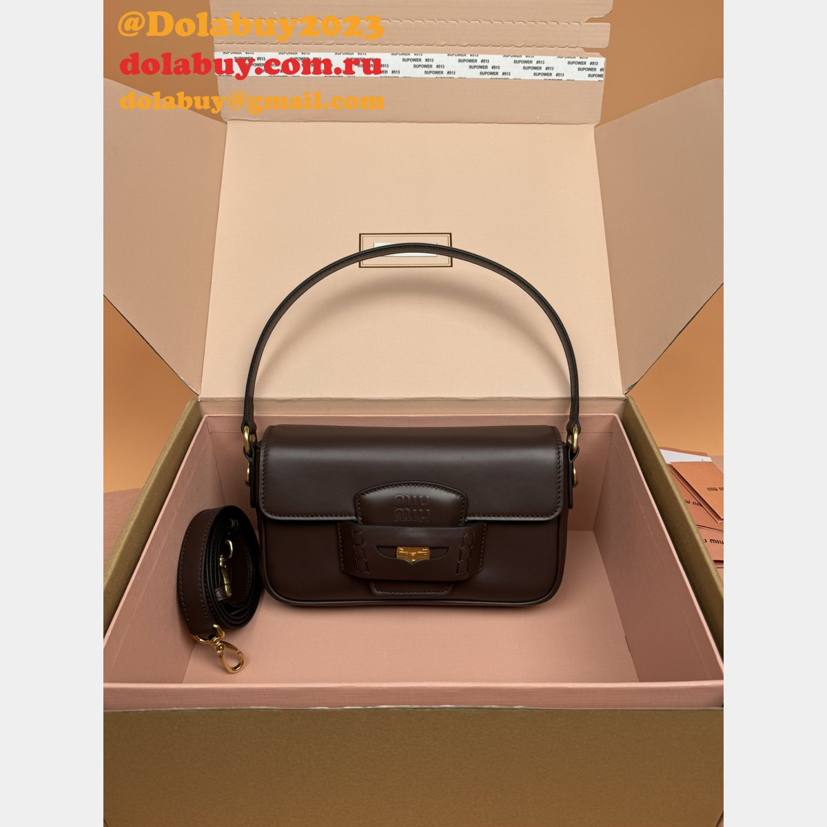 Top Quality MIU MIU 5BD270 Penny Leather Bag