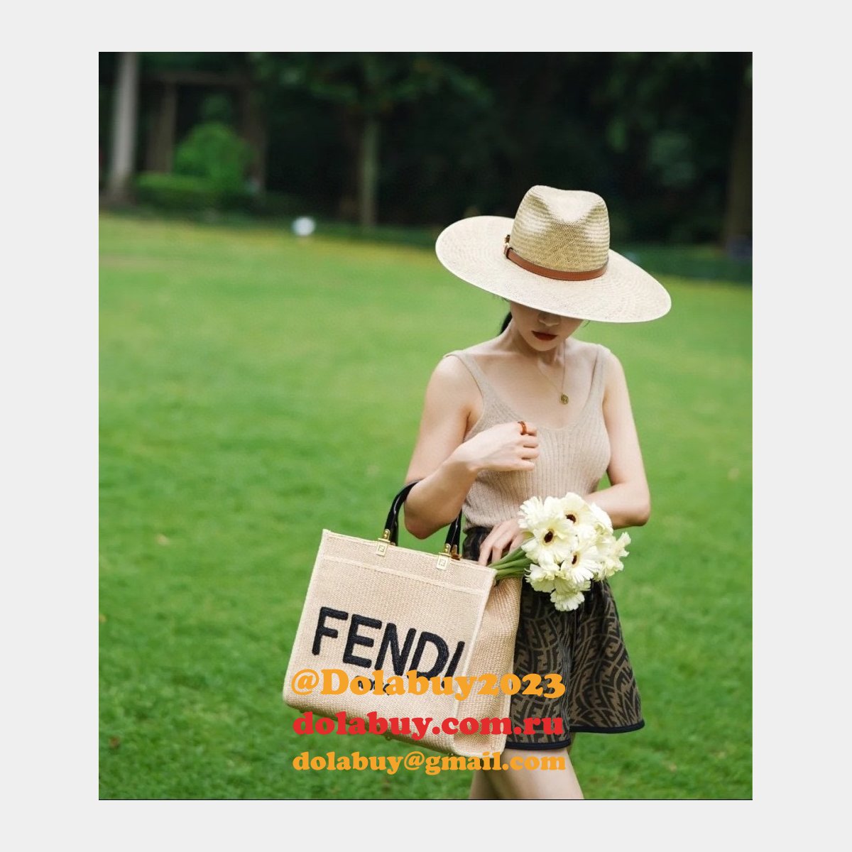 Top Quality Fendi Summer Raffia Shopping Bag Wholesale