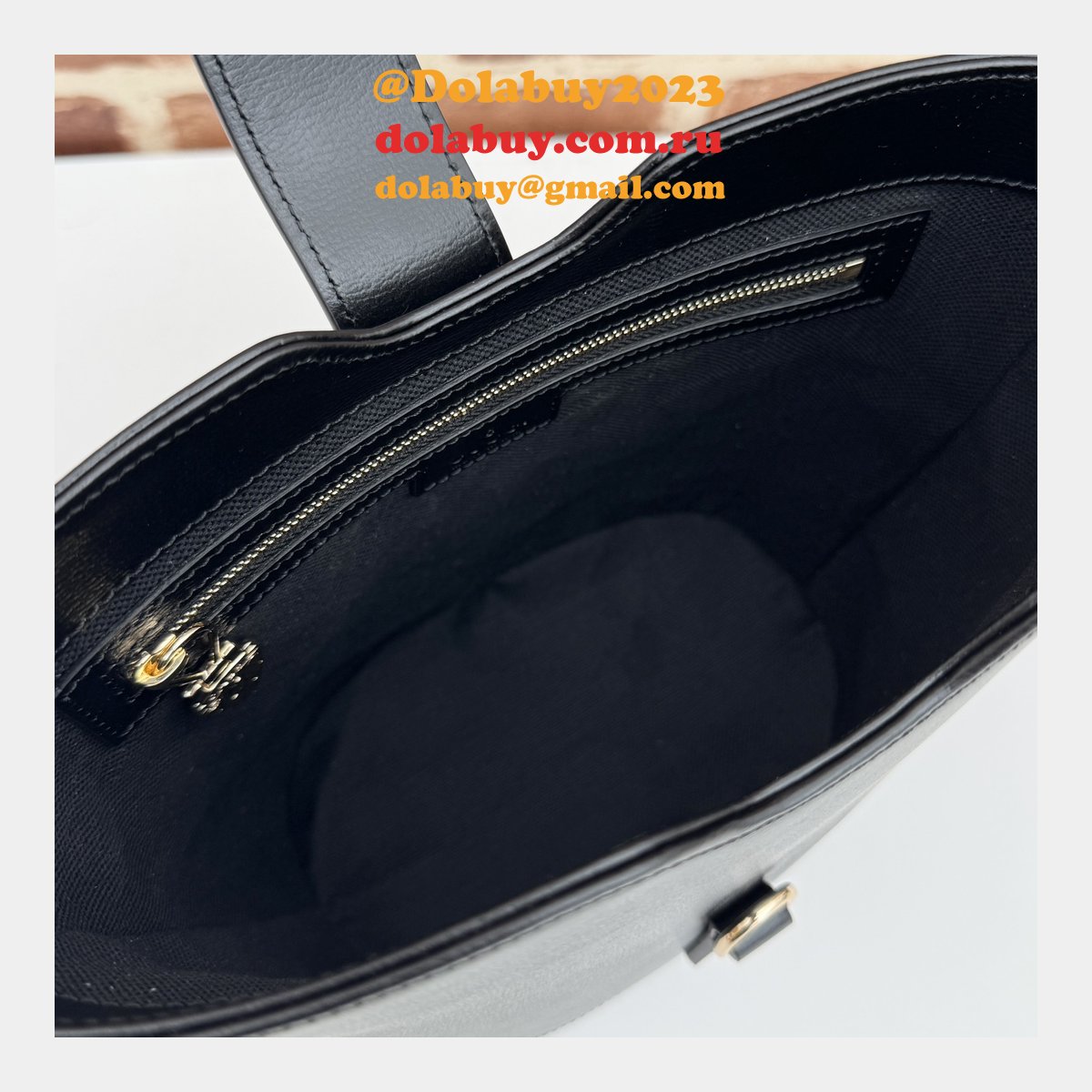 G*u*i 1:1 mirror bucket shoulder black 782908/782904 copy bag
