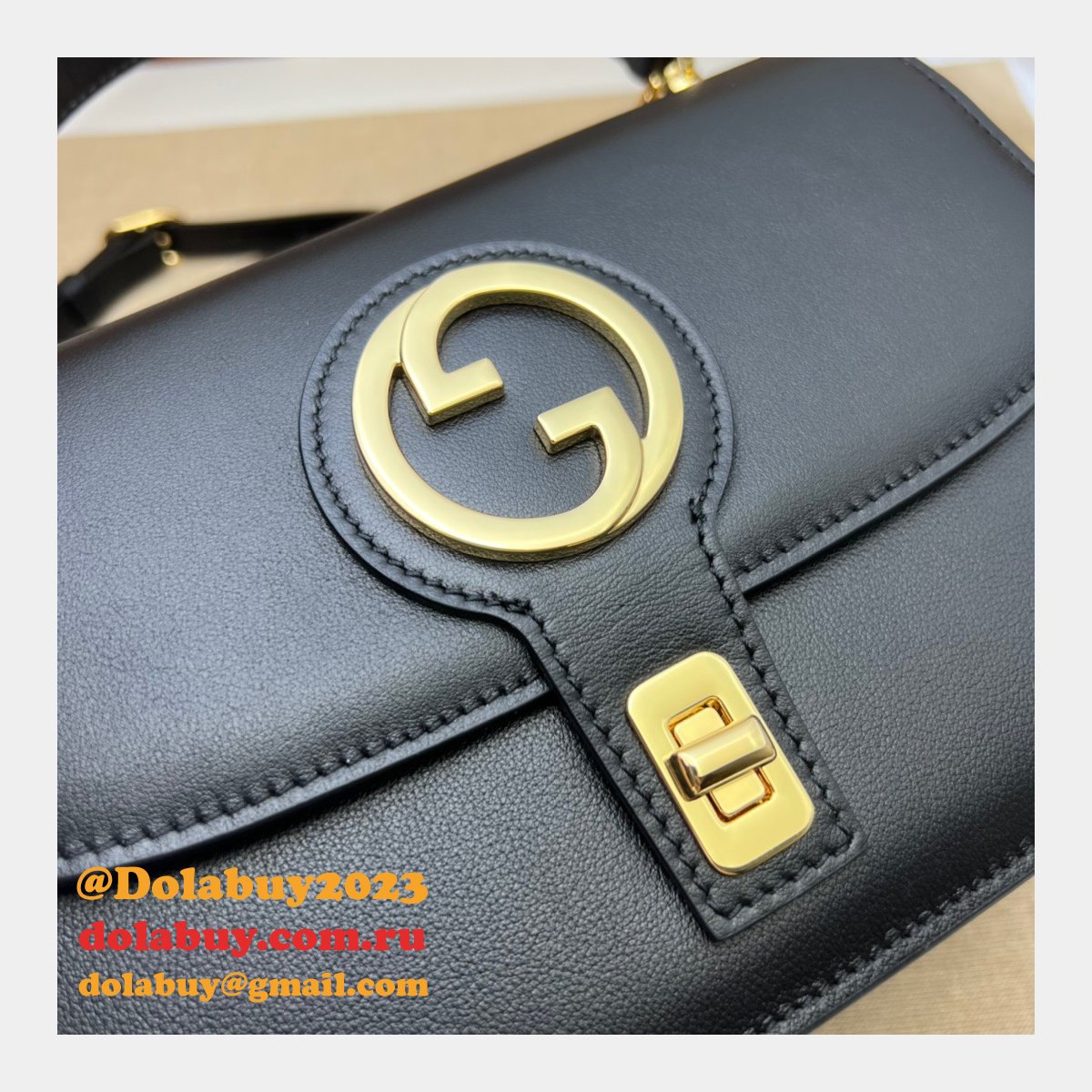 high quality G*u*i blondie top-handle 735101 designer bag