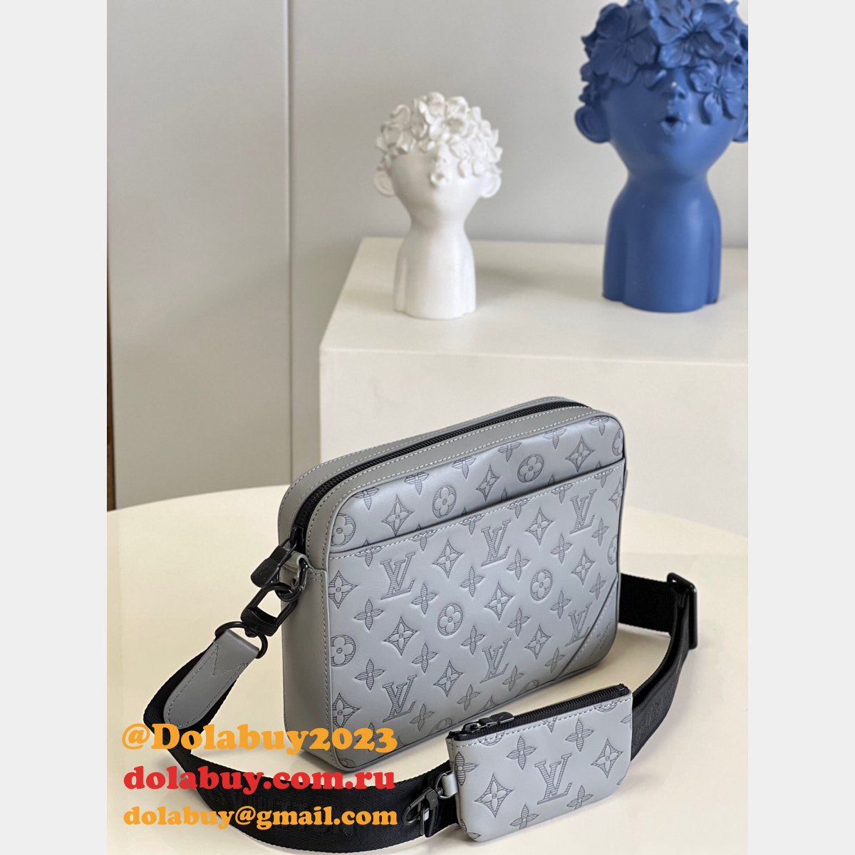 Louis Vuitton Wholesale Replicas Duo Messenger Monogram Shadow M46104 Bag