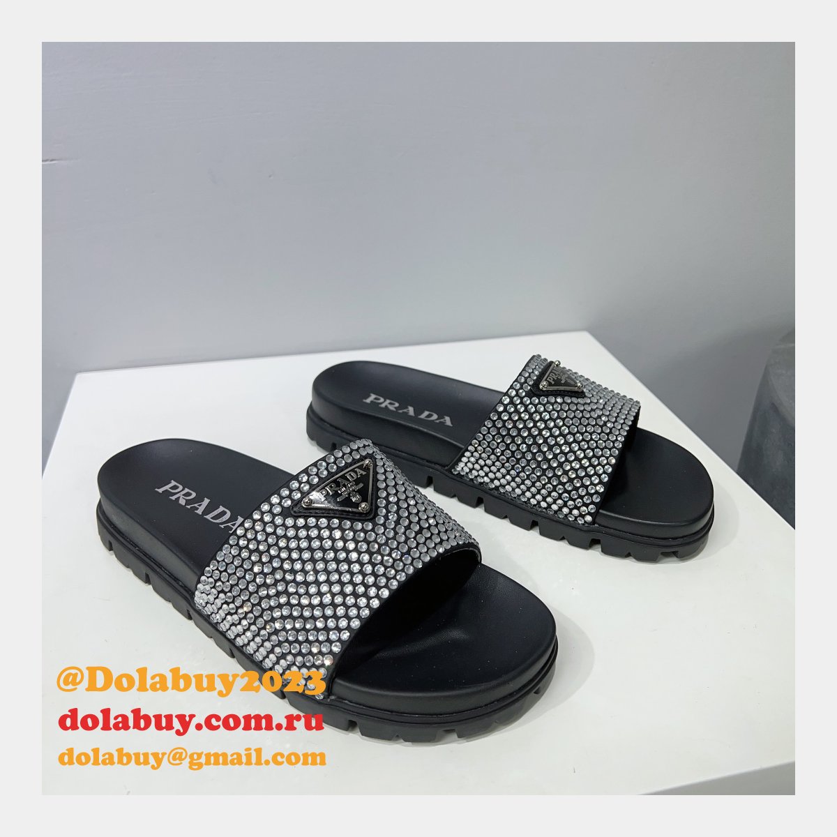 Our Dolabuy Webstore Prada Replica High Quality Flat Sandals
