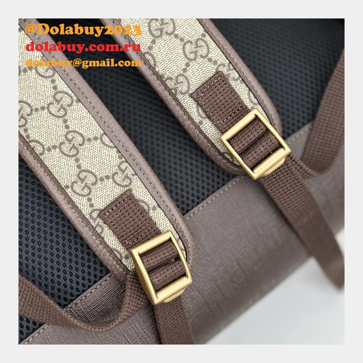 Gucci GG Supreme Ophidia Inspired Backpack 7 Star 598140 Straps