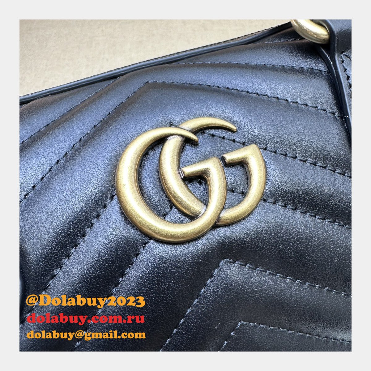 G*u*i top quality gg marmont top handles replica 746319 bag