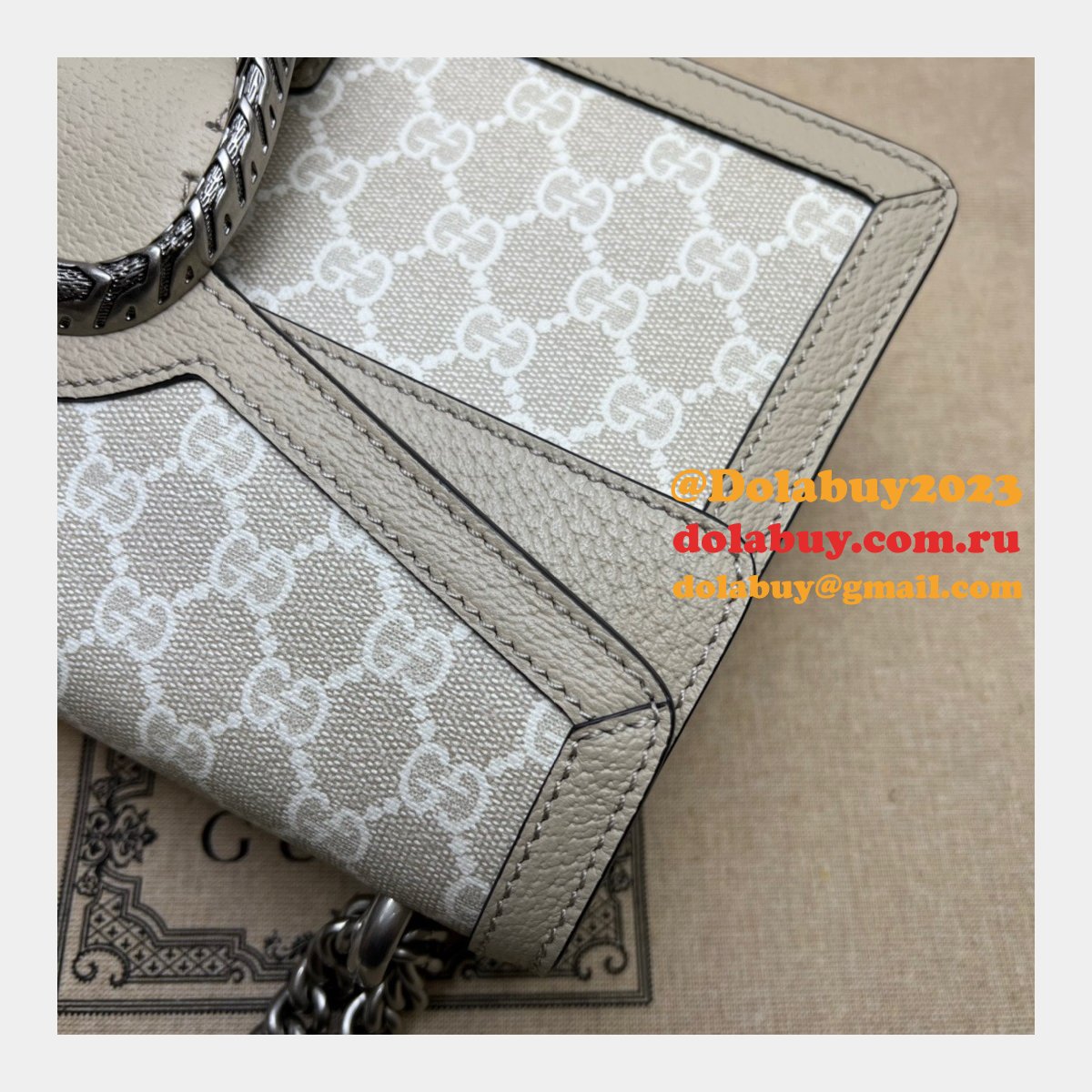 Best Quality Gucci Replica 400249 Dionysus small shoulder leather bag