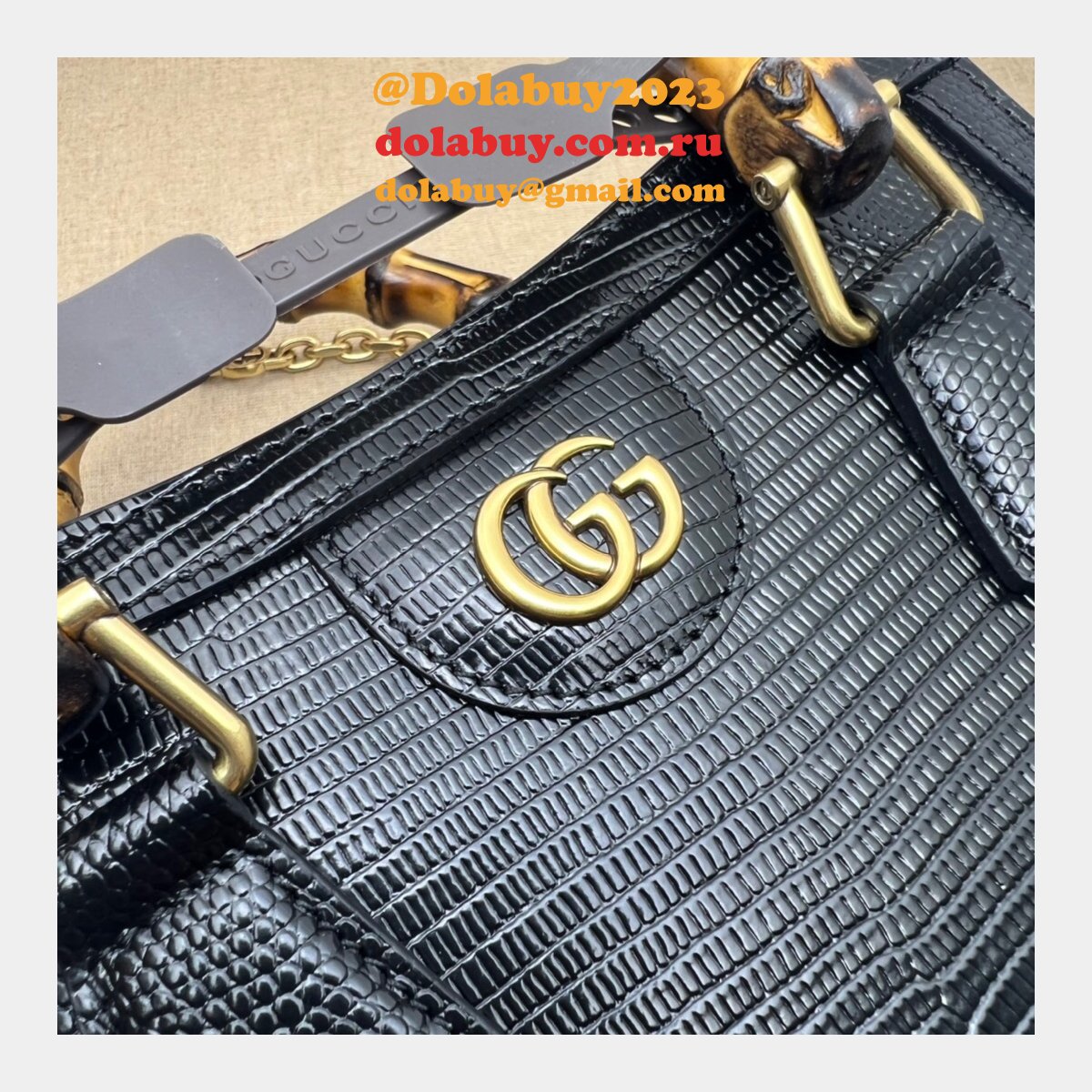 AAA Quality Replica Gucci Diana lizard 675800 bag