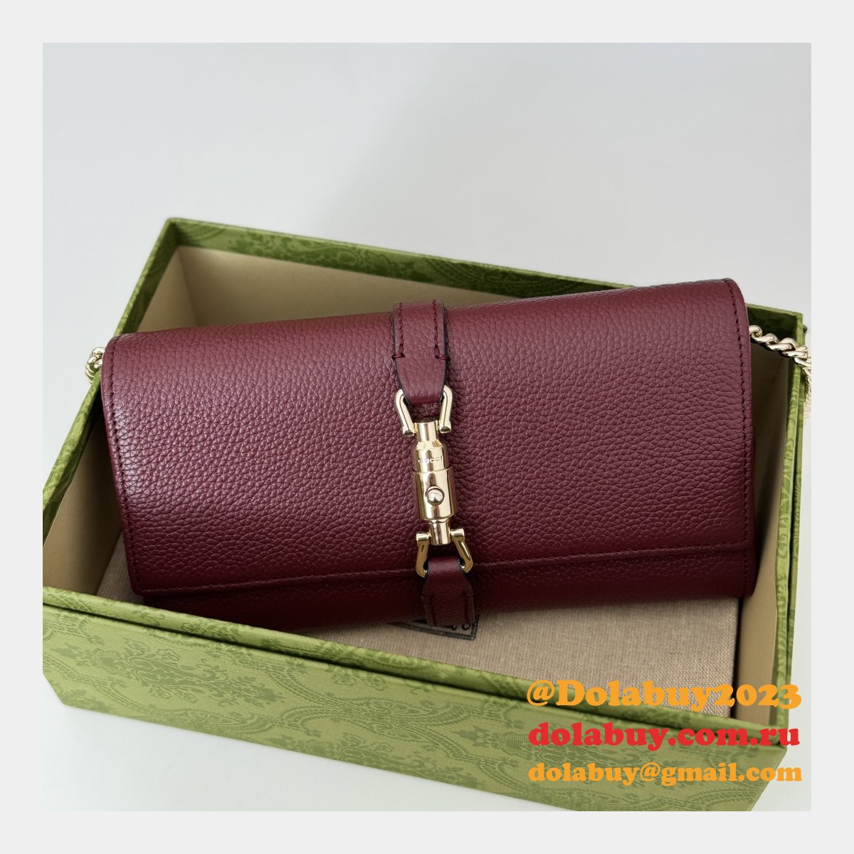 Replica 652681 Jackie 1961 Chain Wallet Gucci AAA+ Bag