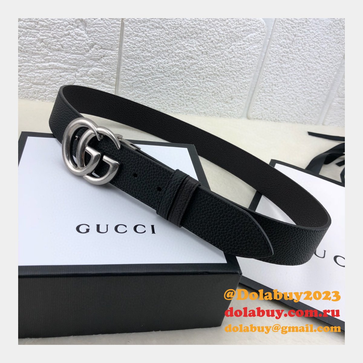 luxury G*u*i 38mm double g shop the new replica black belts