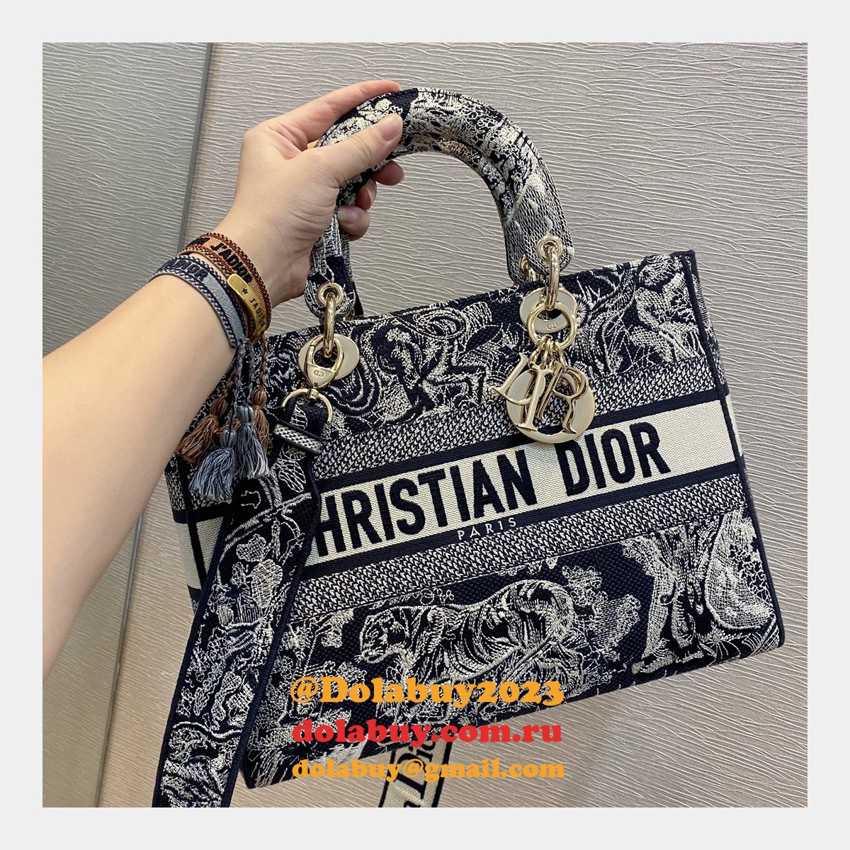 UK 1:1 Mirror High Quality Replica Lady Dior 32cm Bag