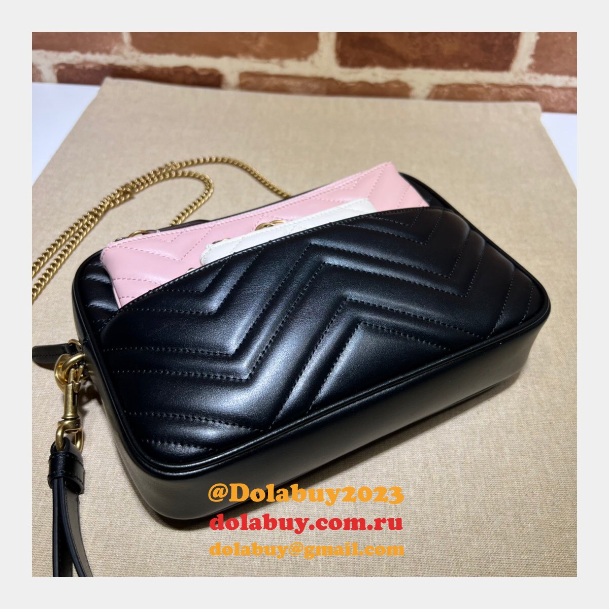 should i buy G*u*i replica 699758 double g multi-use mini bag