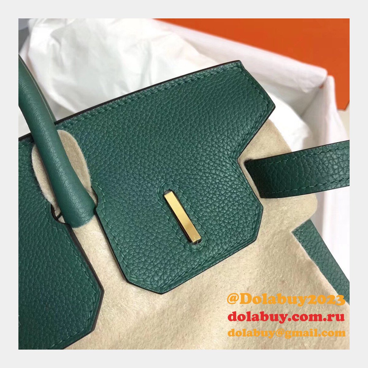 Hermes Birkin 35cm Togo leather Handbags Green