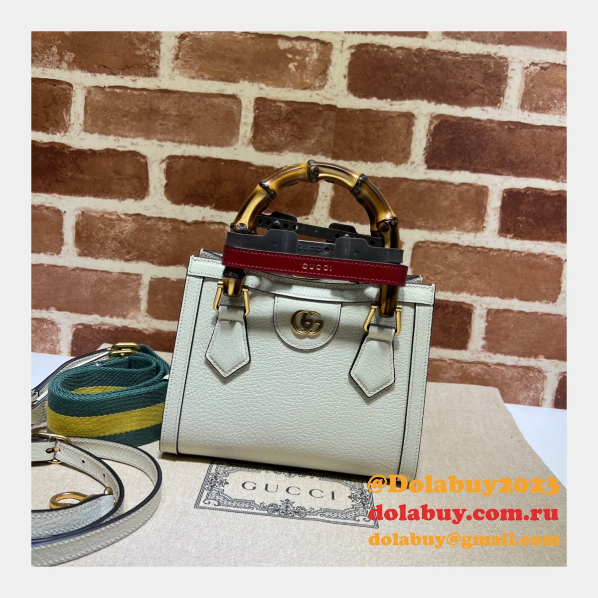 Gucci designer replica 702732 Diana mini tote bag leather